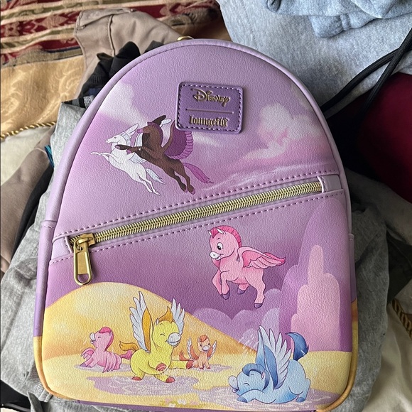 Loungefly Handbags - Loungefly Lavender Pegasus Kids Mini Backpack with Pastel Characters